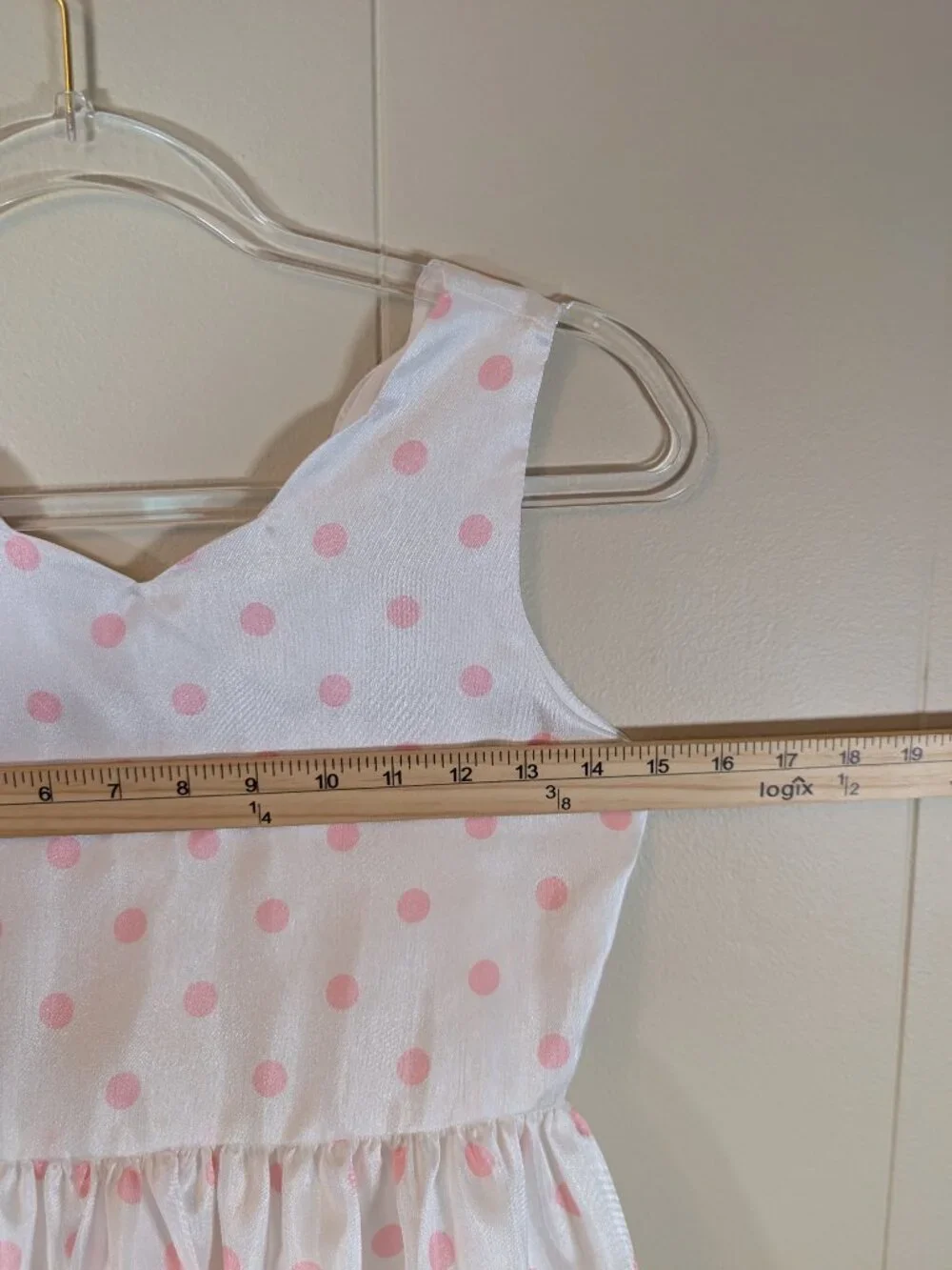 GYMBOREE Girls 12 Floral Polka Dot Dress Pink White Spring Easter Garden Party